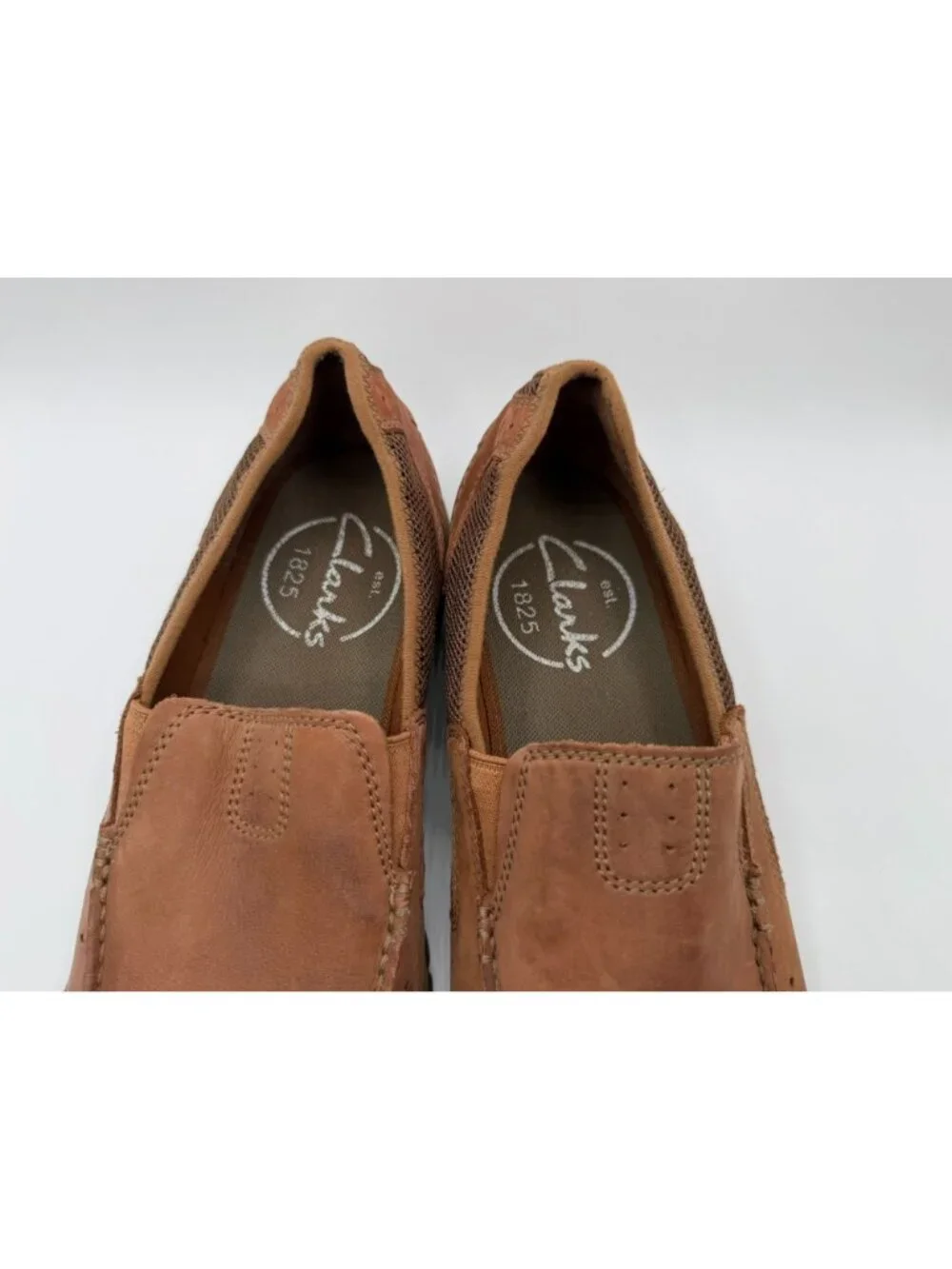 Clarks Ramada Spanish Loafers Men Size 9.5M Brown Leather Casual Slip-on Shoes
